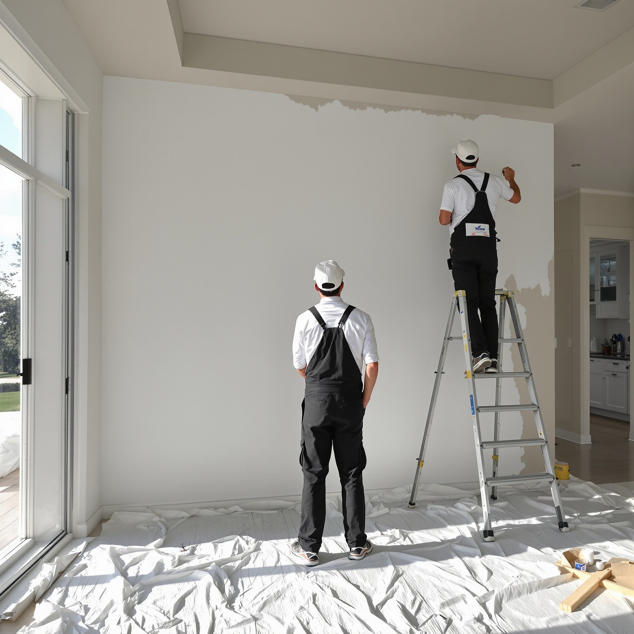 Detalles de pintura en Cerro Alto, Escazú