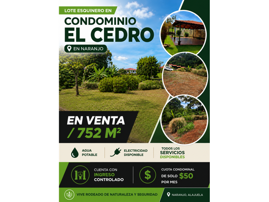 Terreno en Condominio El Cedro