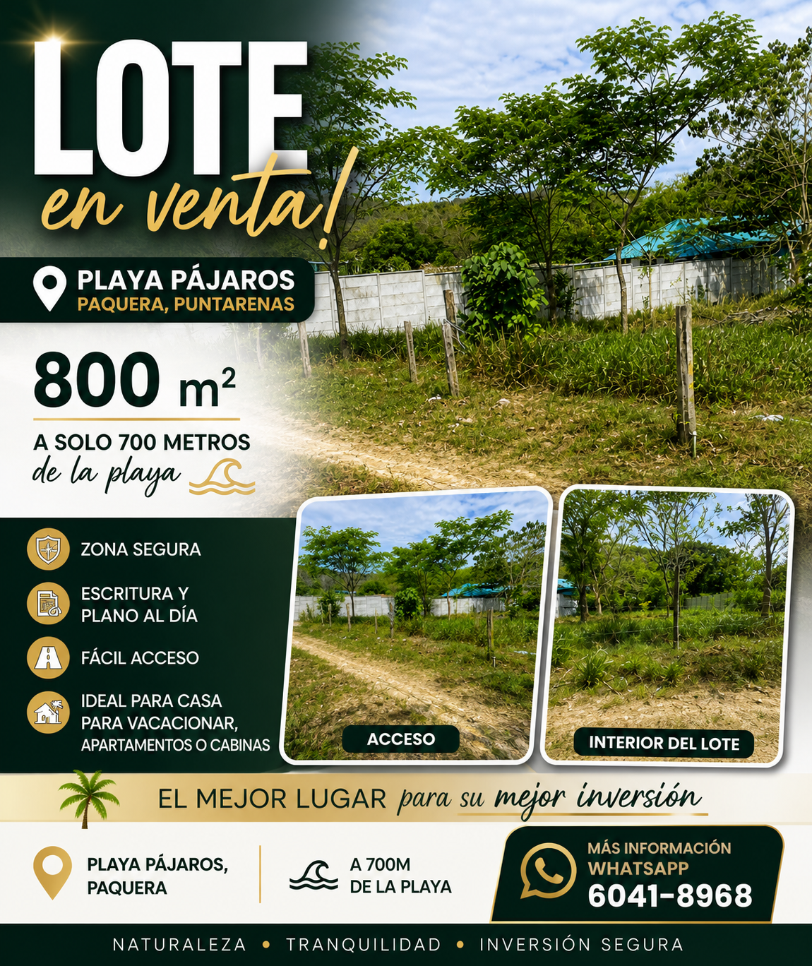Terreno en Paquera