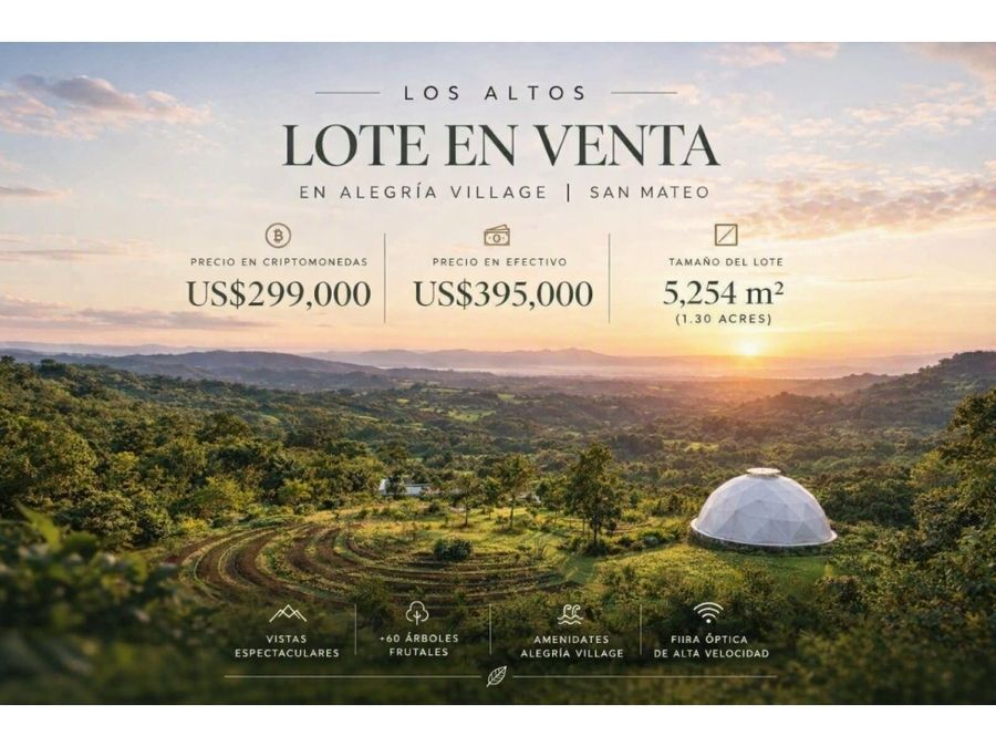 Terreno en Alegría Village