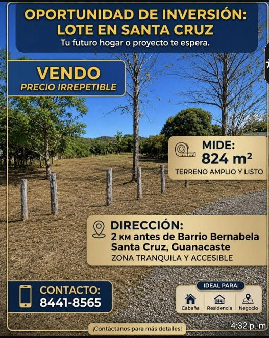 Terreno en Santa Cruz